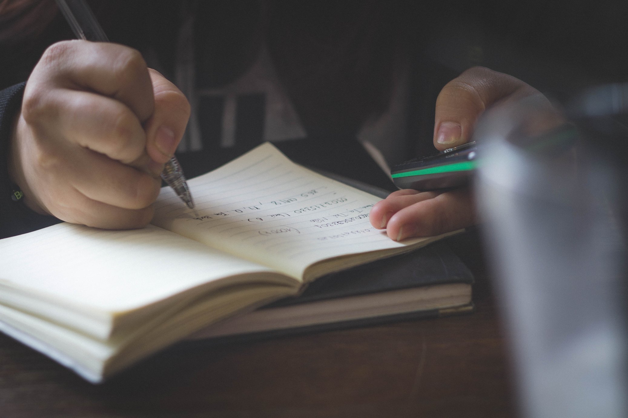 A Man Studying